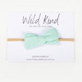 Dorothy Linen Bow Headband - Seaglass