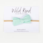 Dorothy Linen Bow Headband - Seaglass