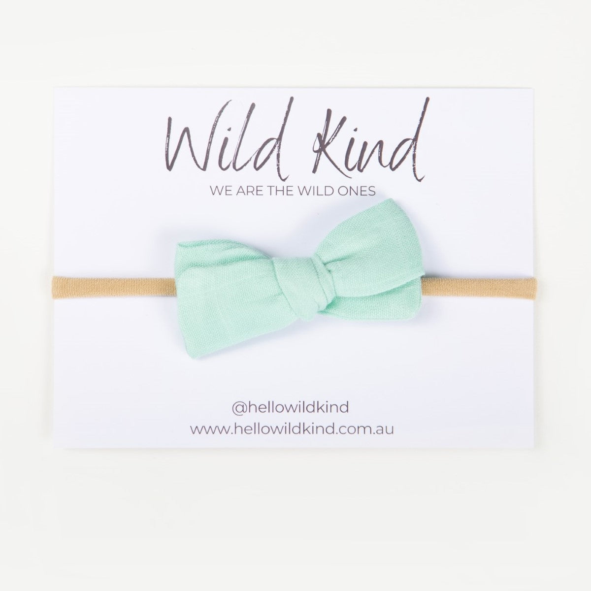 Wild Kind Dorothy Linen Bow Headband - Seaglass