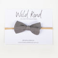 Dorothy Linen Bow Headband - Slate