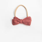 Dorothy Linen Bow Headband - Watermelon