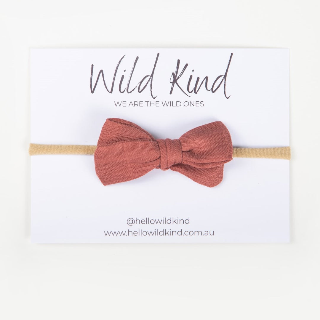 Wild Kind Dorothy Linen Bow Headband - Watermelon