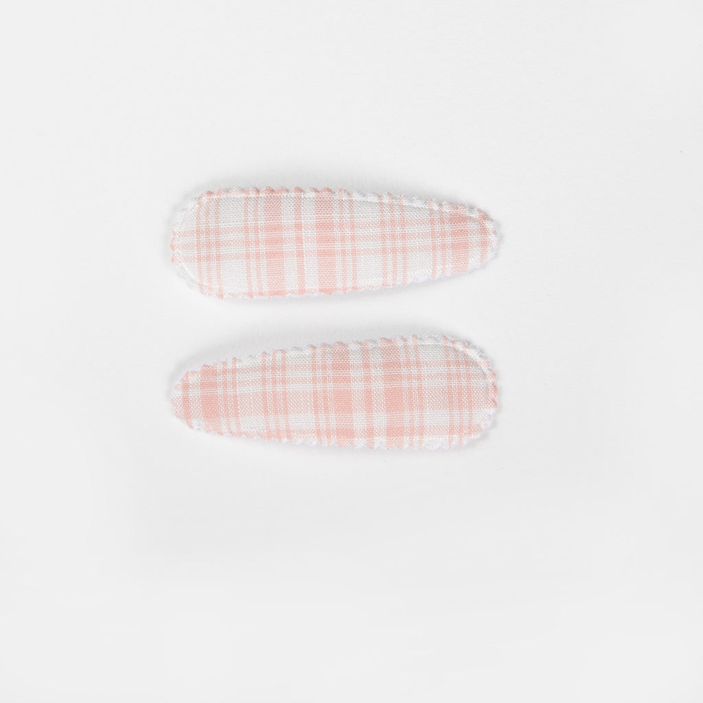 Elise Hair Clips - Pink/White