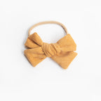 Florence Cord Bow Headband - Mustard