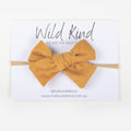 Florence Cord Bow Headband - Mustard