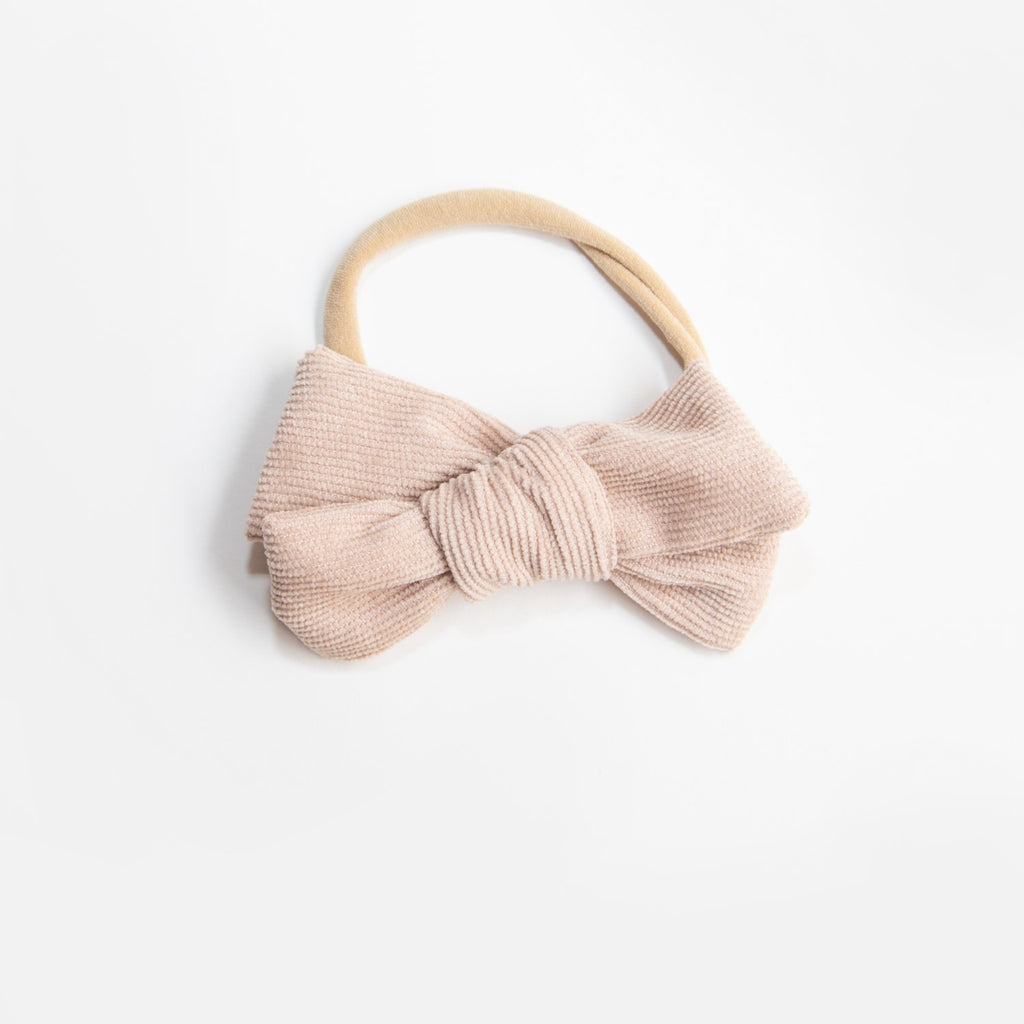 Florence Cord Bow Headband - Oatmeal