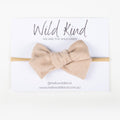 Florence Cord Bow Headband - Oatmeal