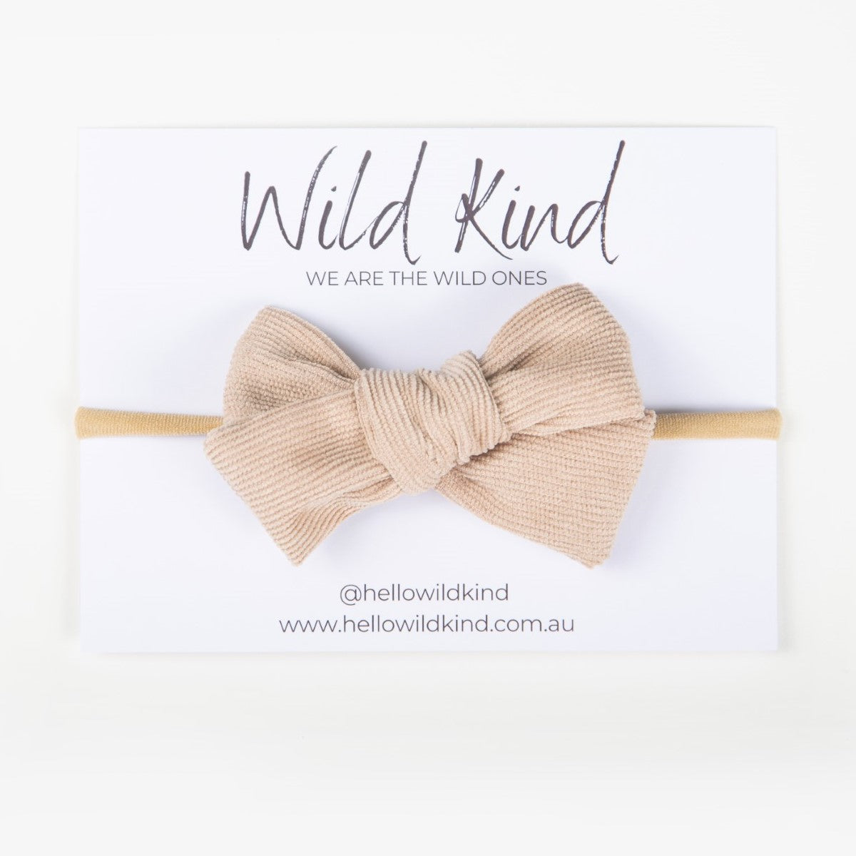 Florence Cord Bow Headband - Oatmeal