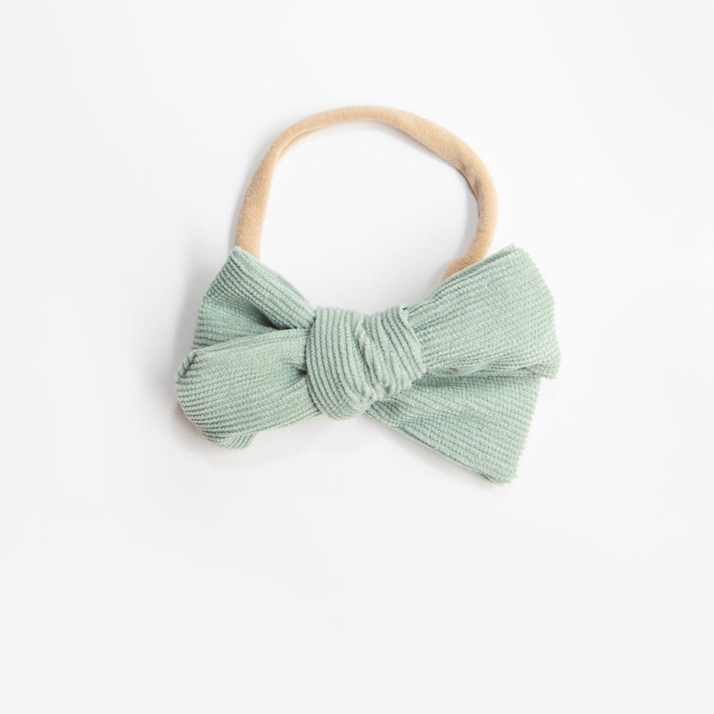 Wild Kind Florence Cord Bow Headband - Sage