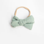 Florence Cord Bow Headband - Sage
