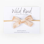 Hazel Velour Bow Headband - Fawn