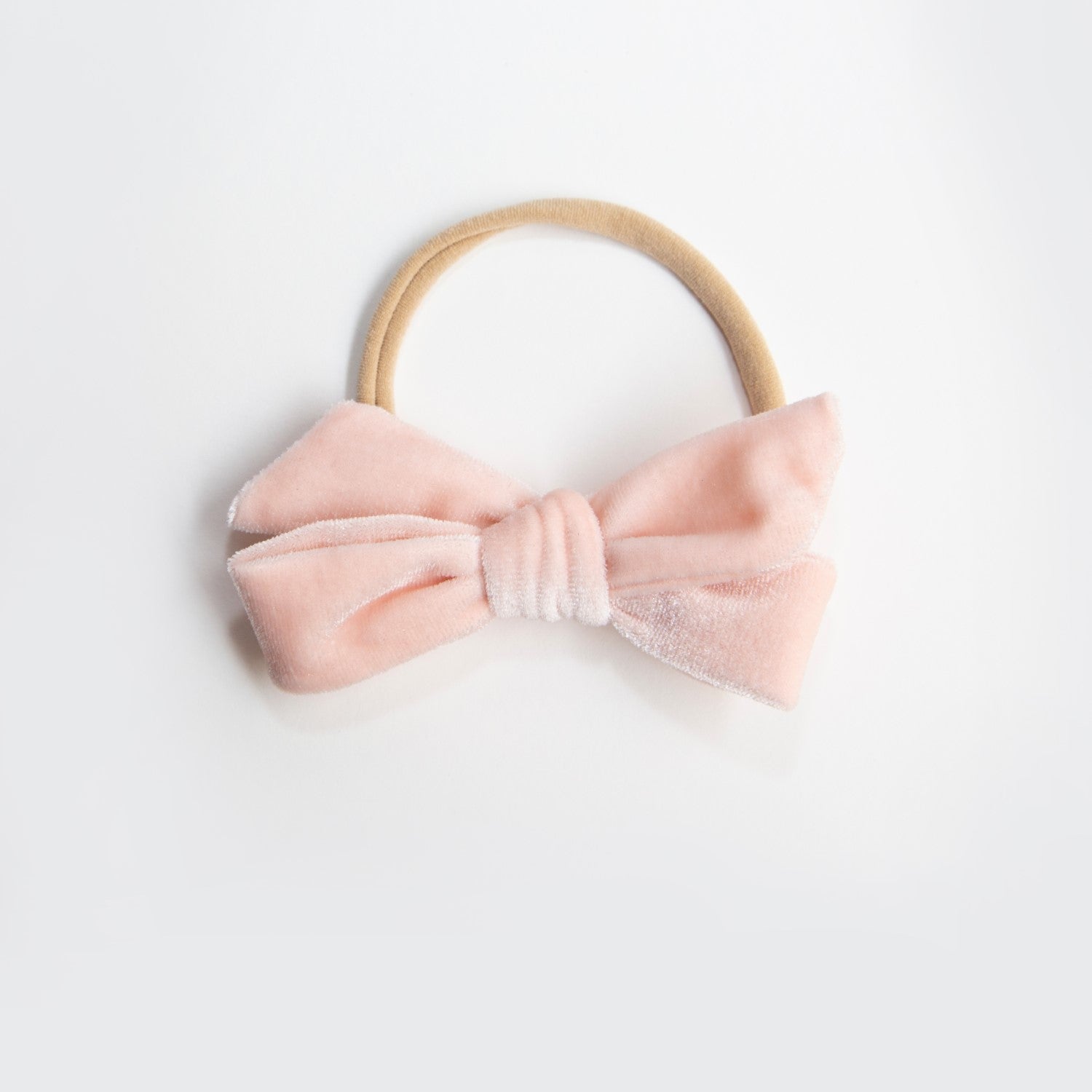 Wild Kind Hazel Velour Bow Headband - Ice Pink