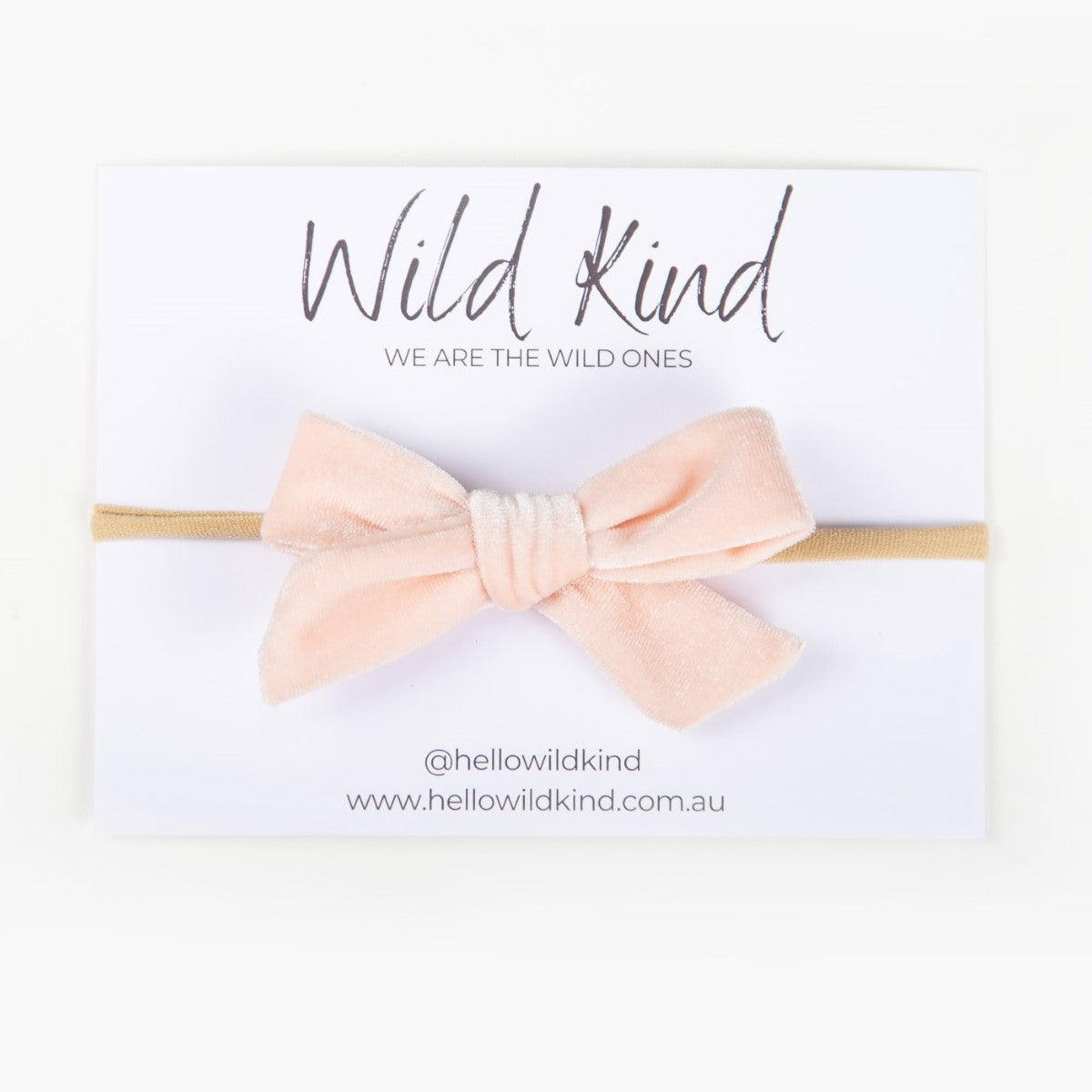 Wild Kind Hazel Velour Bow Headband - Ice Pink