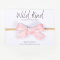 Hazel Velour Bow Headband - Lolly Pink