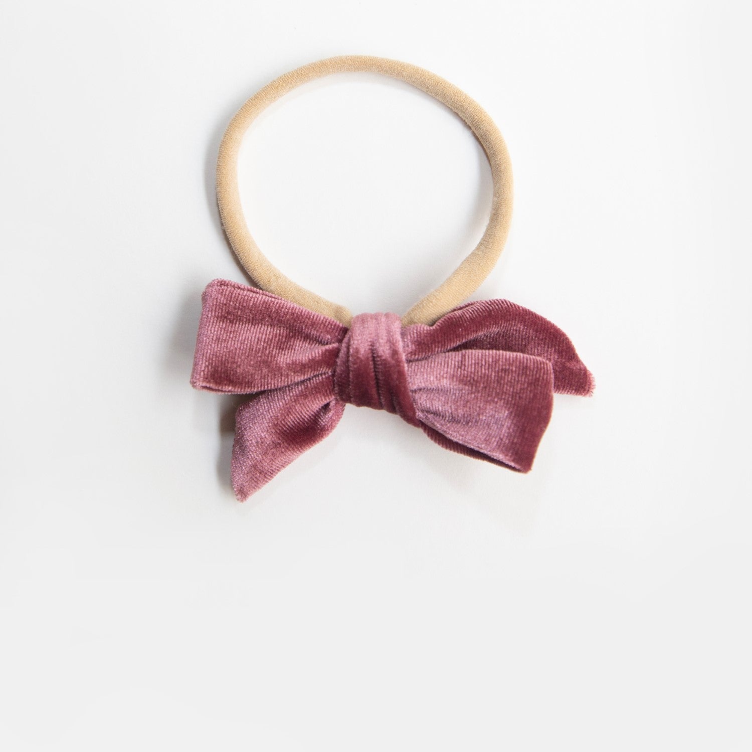 Wild Kind Hazel Velour Bow Headband - Mauve