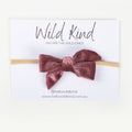 Hazel Velour Bow Headband - Mauve