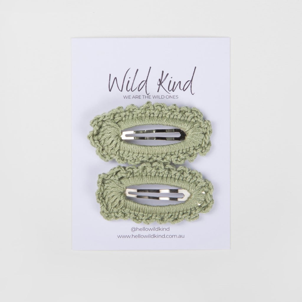 Harriet Hair Clips - Sage
