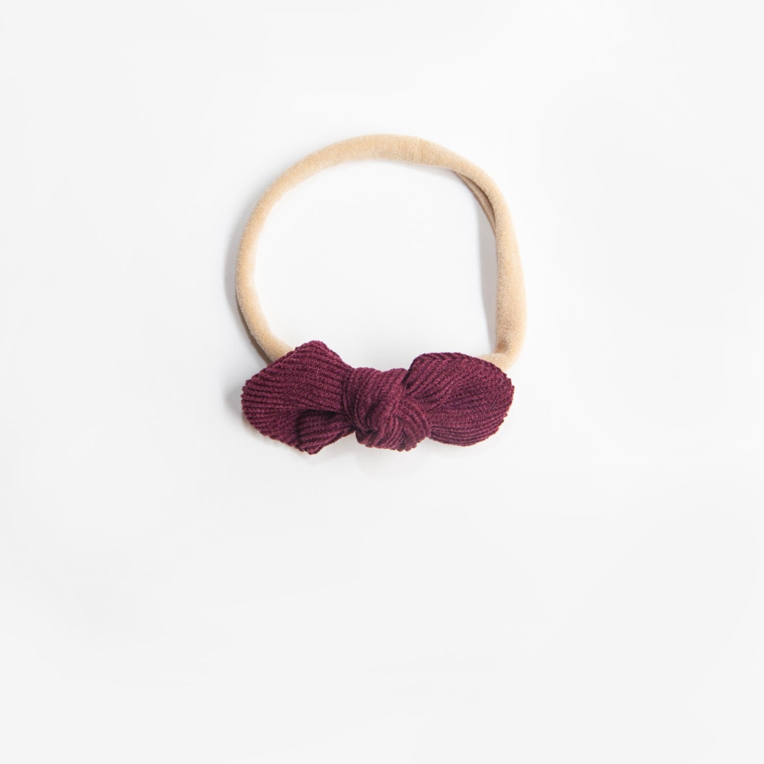 Wild Kind Ida Small Cord Bow - Burgundy