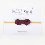 Ida Small Cord Bow - Burgundy