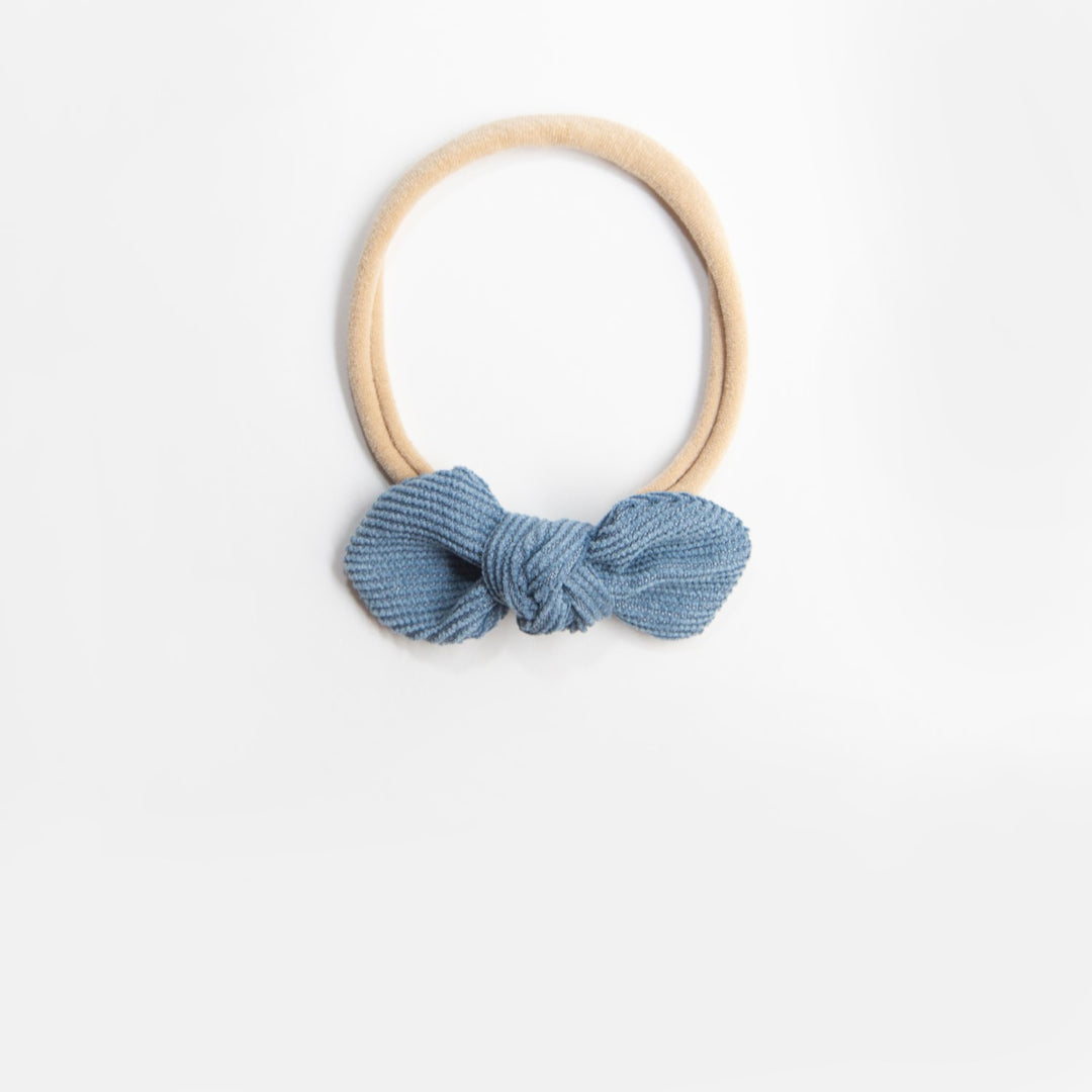 Wild Kind Ida Small Cord Bow - Dusty Blue