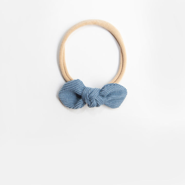 Wild Kind Ida Small Cord Bow - Dusty Blue