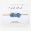 Ida Small Cord Bow - Dusty Blue