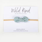 Ida Small Cord Bow - Sky Blue