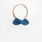 Ida Small Cord Bow - Sapphire