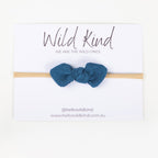 Ida Small Cord Bow - Sapphire