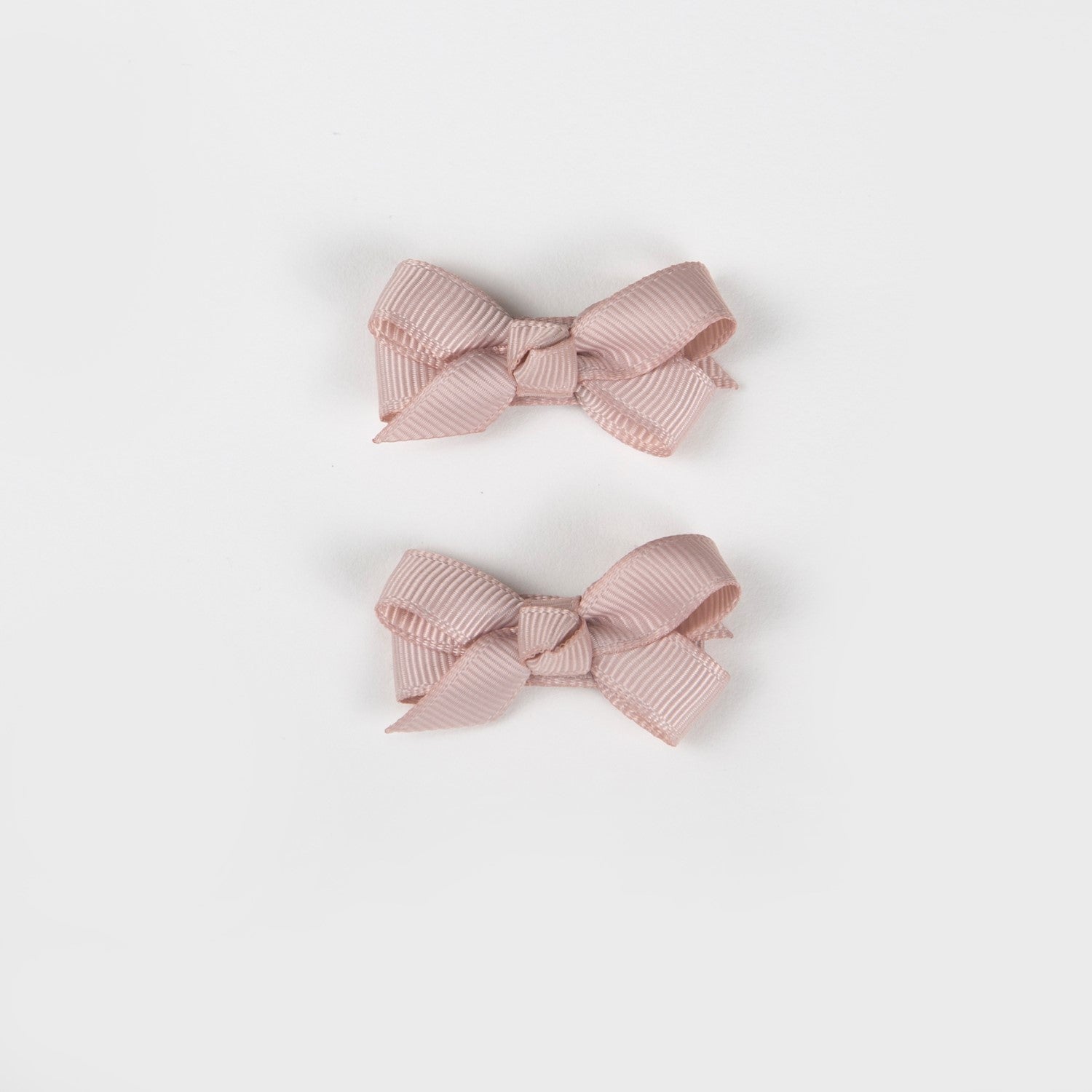 Olivia Small Bow Clips - Blush