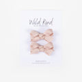 Olivia Small Bow Clips - Blush