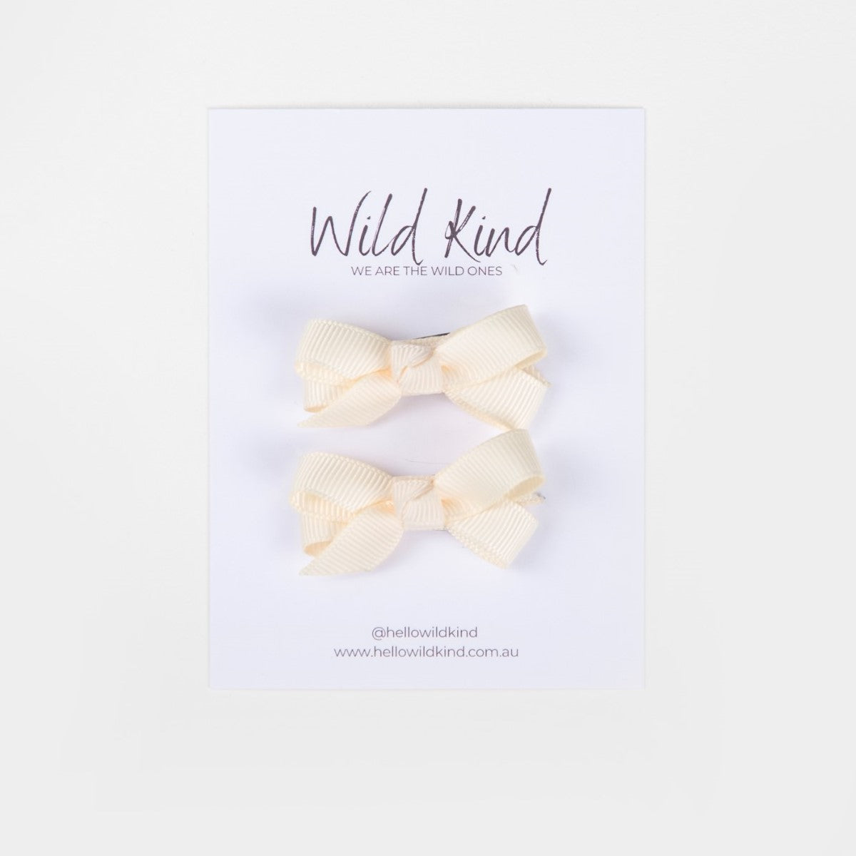 Wild Kind Olivia Small Bow Clips - Ivory