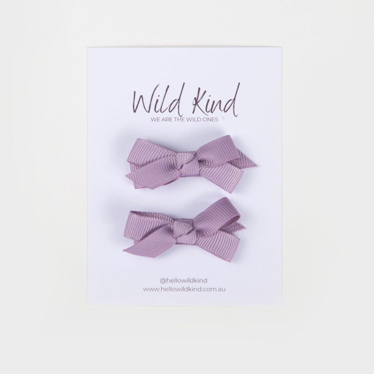 Wild Kind Olivia Small Bow Clips - Lavender