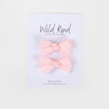 Olivia Small Bow Clips - Lolly Pink