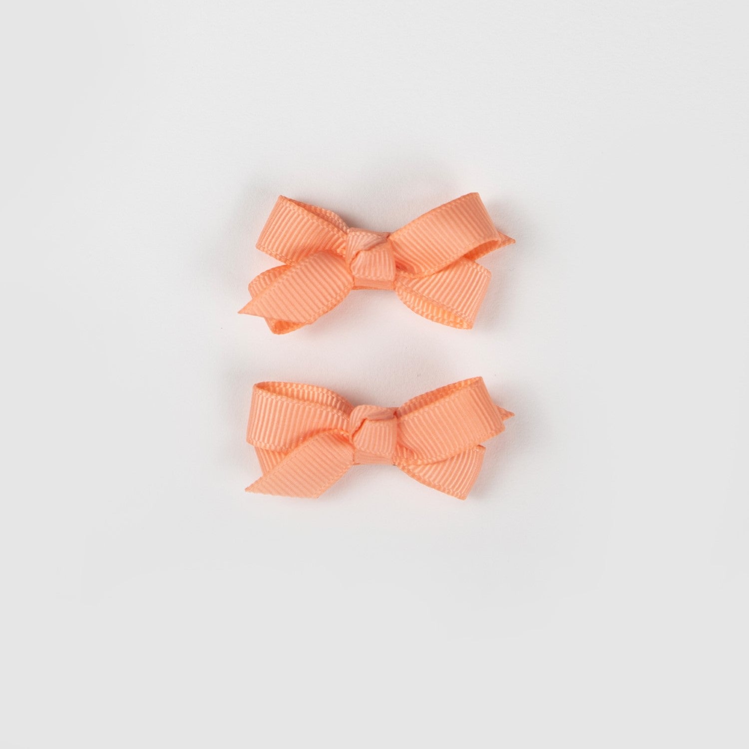 Olivia Small Bow Clips - Peach
