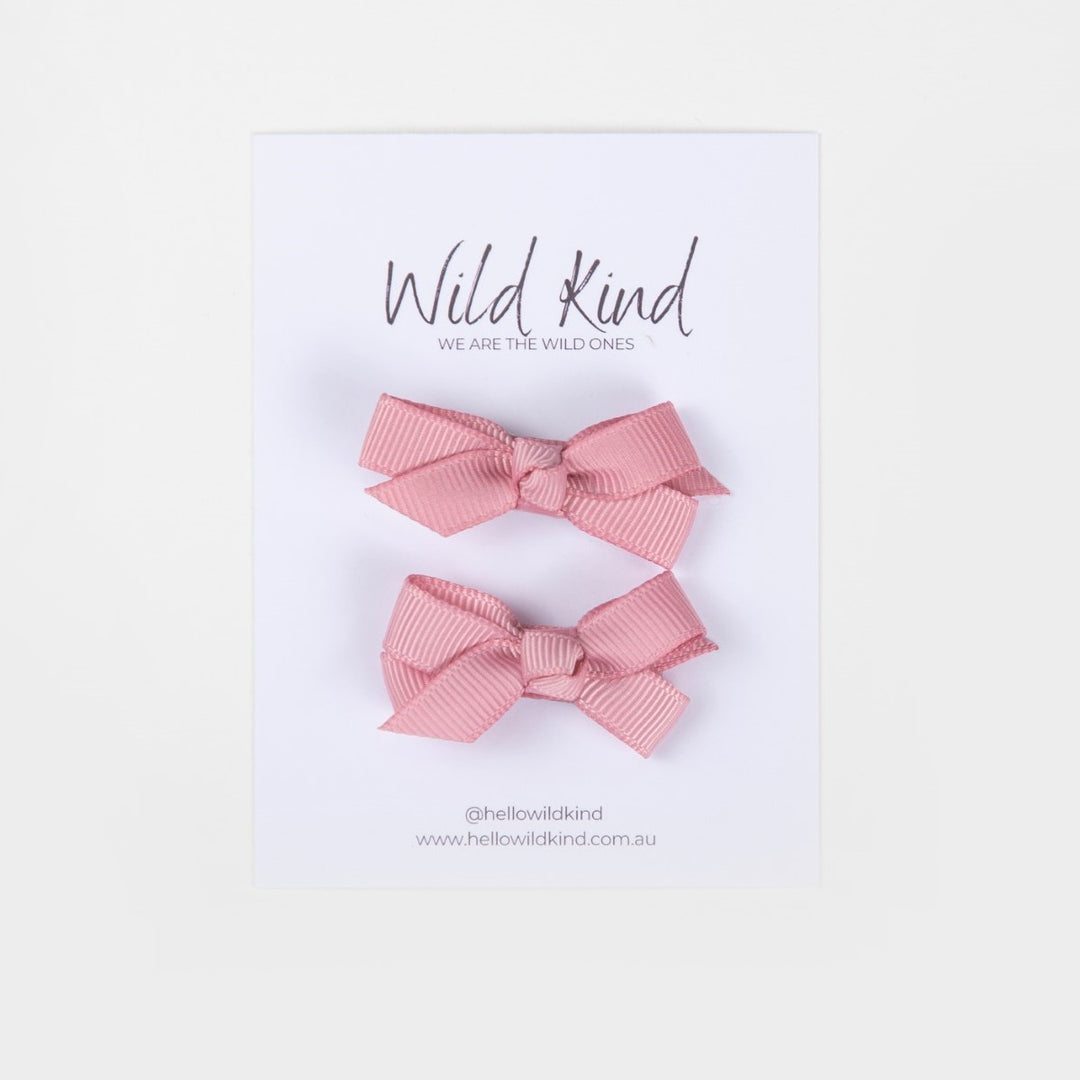 Wild Kind Olivia Small Bow Clips - Pink