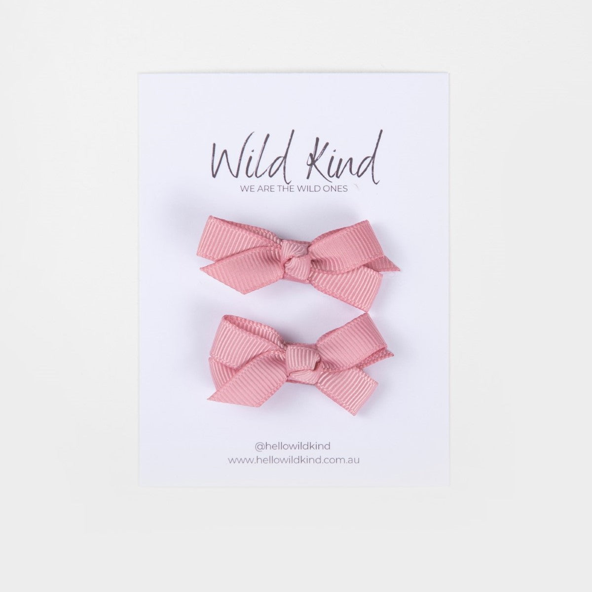 Olivia Small Bow Clips - Pink