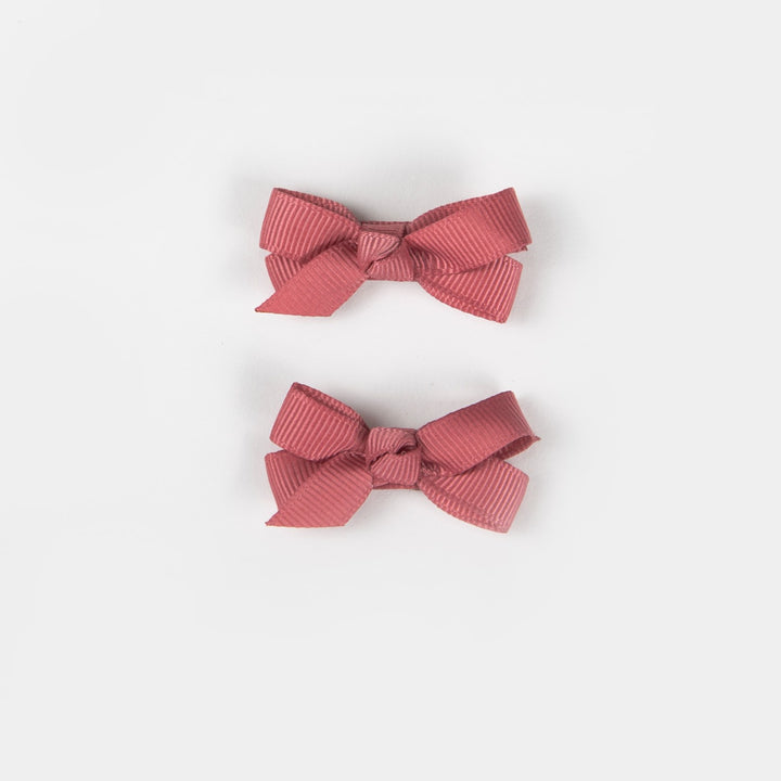 Wild Kind Olivia Small Bow Clips - Rose
