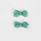 Olivia Small Bow Clips - Spearmint
