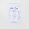 Olivia Small Bow Clips - Snow