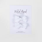 Olivia Small Bow Clips - Snow