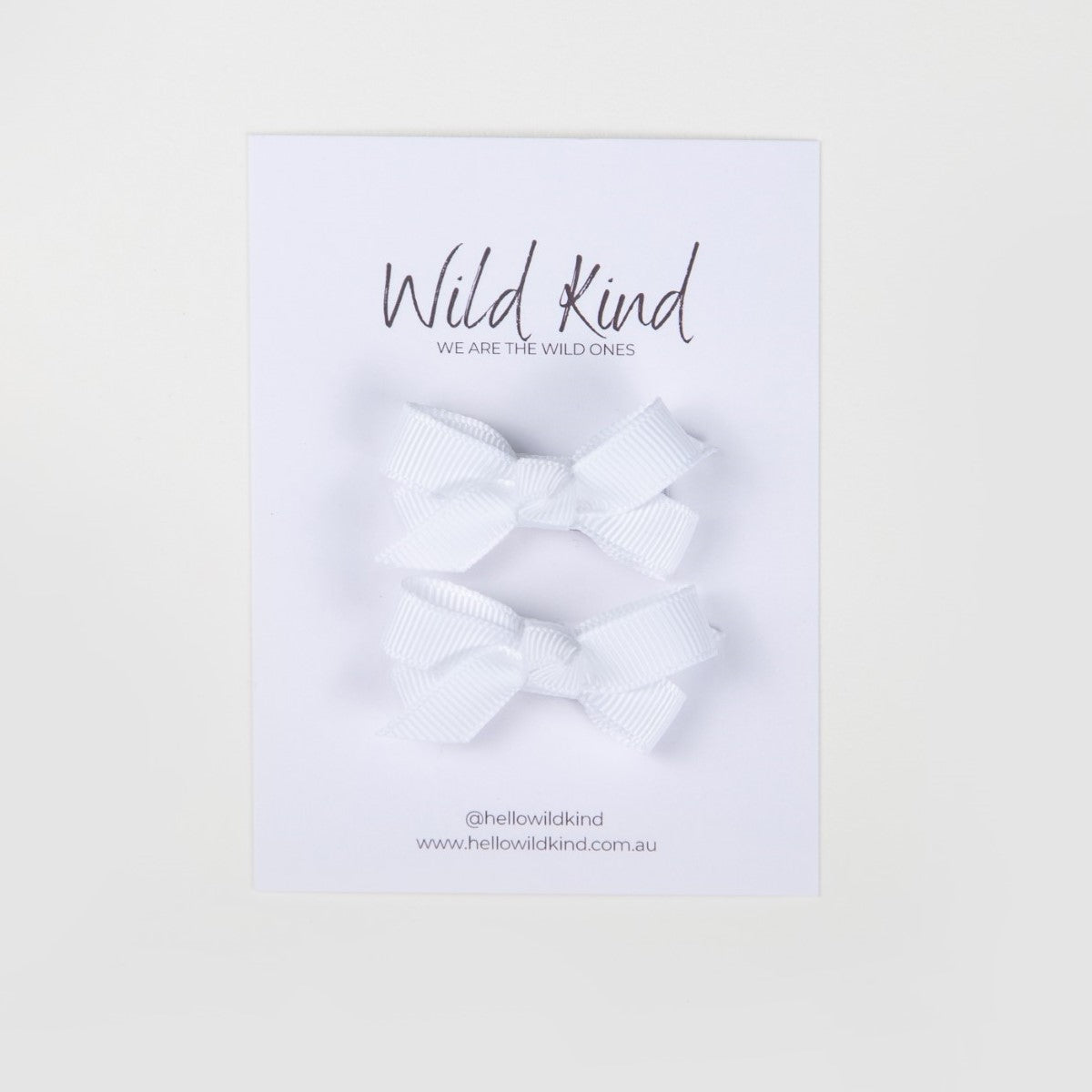 Olivia Small Bow Clips - Snow