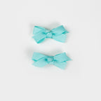 Olivia Small Bow Clips - Turquoise