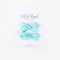 Olivia Small Bow Clips - Turquoise