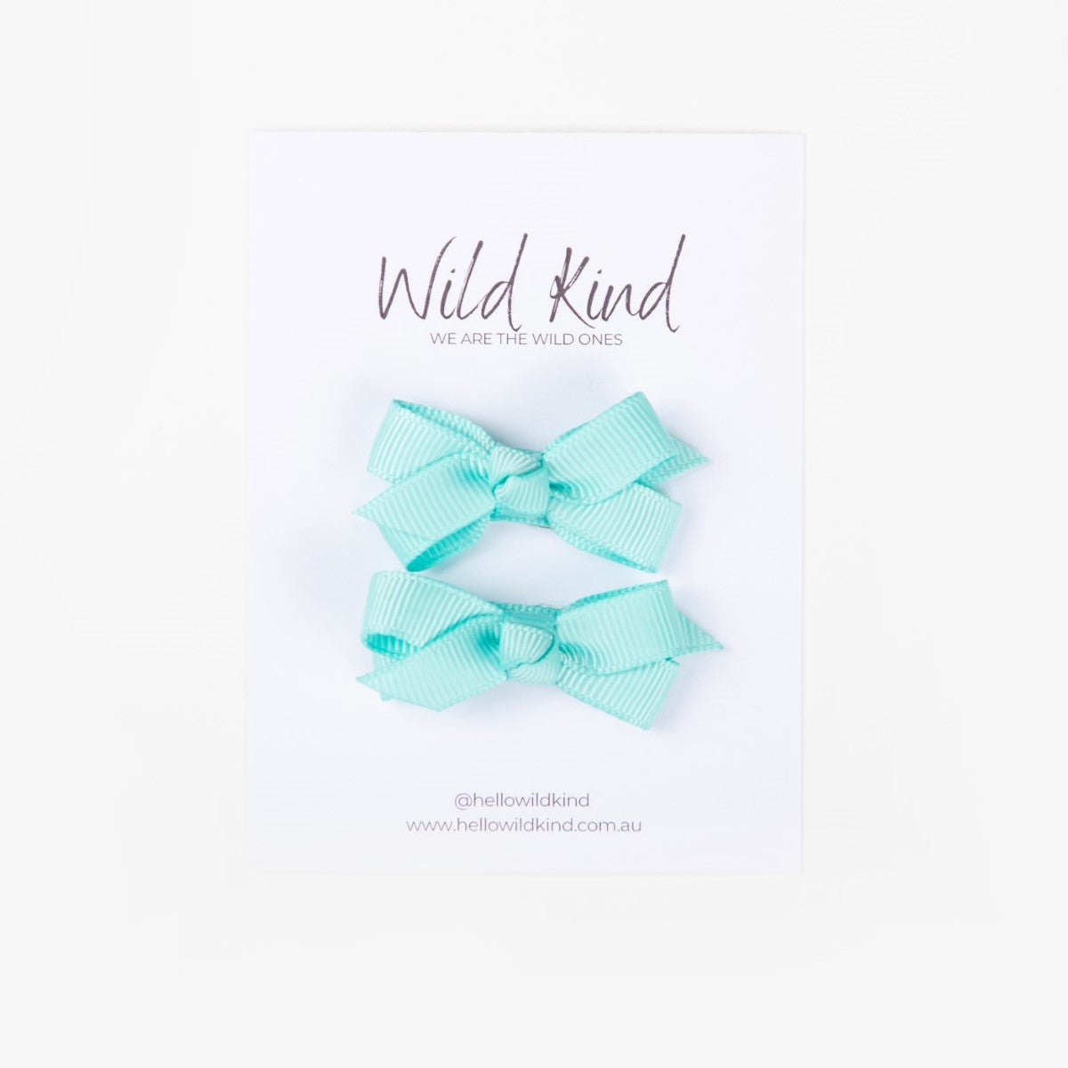 Olivia Small Bow Clips - Turquoise