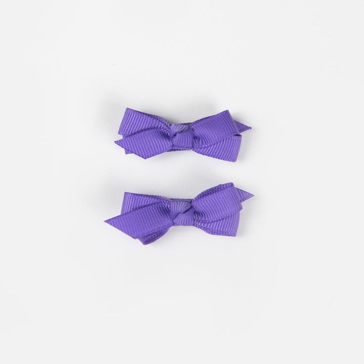Wild Kind Olivia Small Bow Clips - Violet