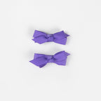 Olivia Small Bow Clips - Violet
