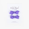 Olivia Small Bow Clips - Violet