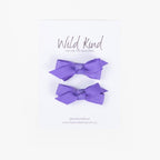 Olivia Small Bow Clips - Violet