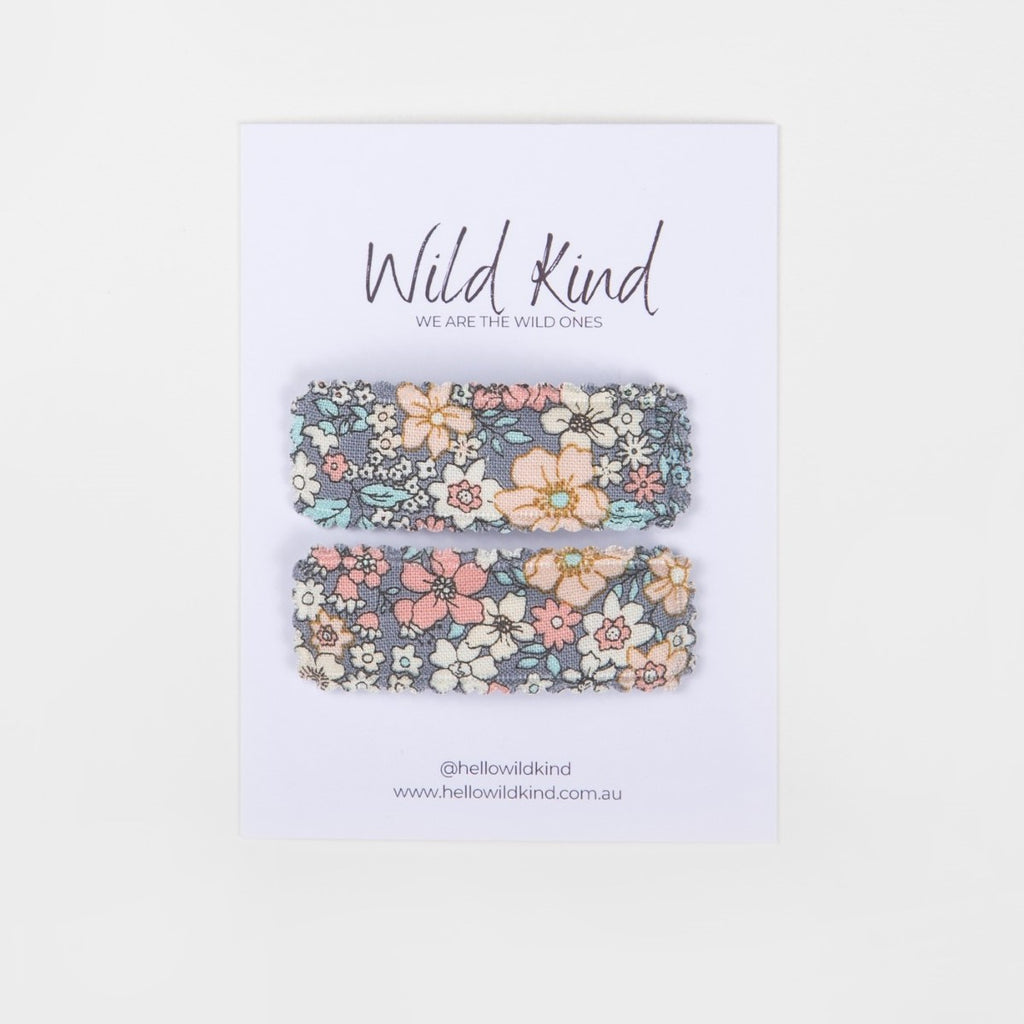 Penny Hair Clips - Indigo